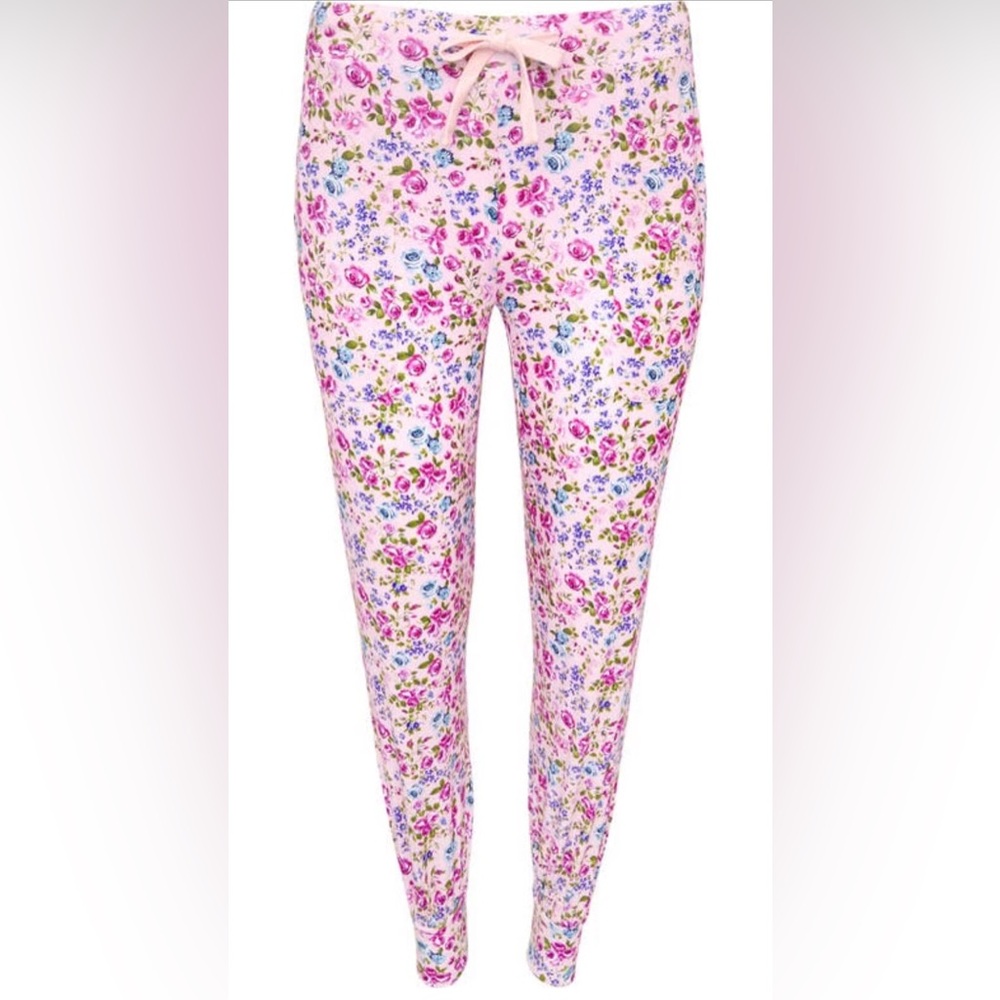 Posh Peanut Pink Floral Joggers